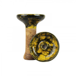 Cazoleta Oblako Glazed Amarillo Negro Marble